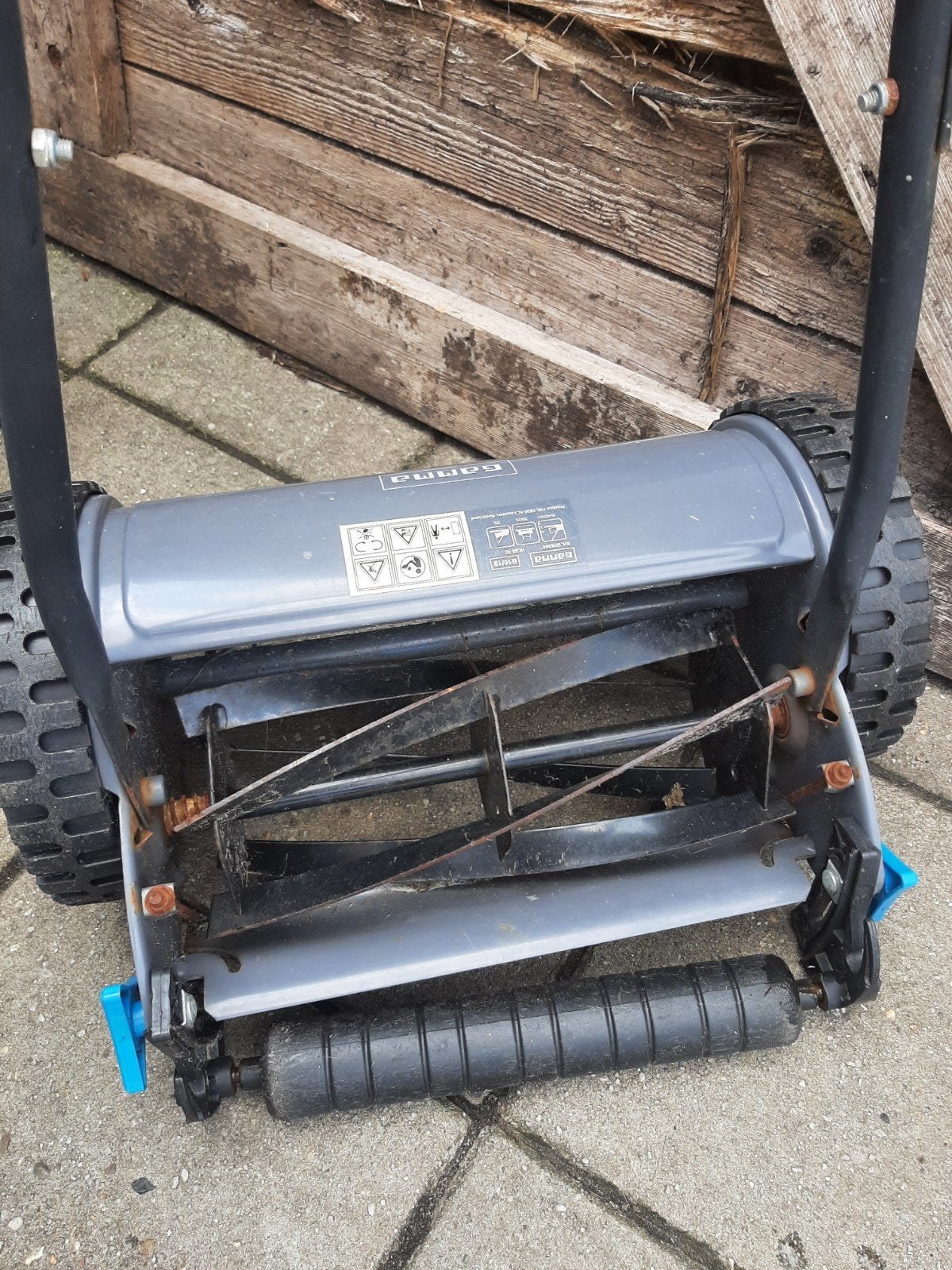 Handgrasmaaier - Gamma - Gebruikt, Tuin en Terras, Grasmaaiers, Ophalen, Gebruikt, Handgrasmaaier, 30 t/m 39 cm