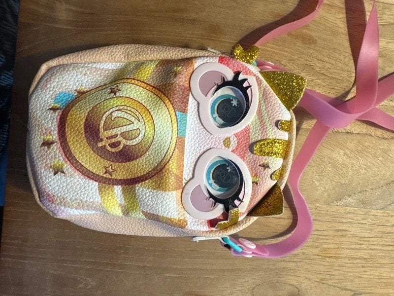 Interactieve Purse Pets Tas Gouden Glitter Katje(met geluid), Ophalen of Verzenden, Zo goed als nieuw, Roze