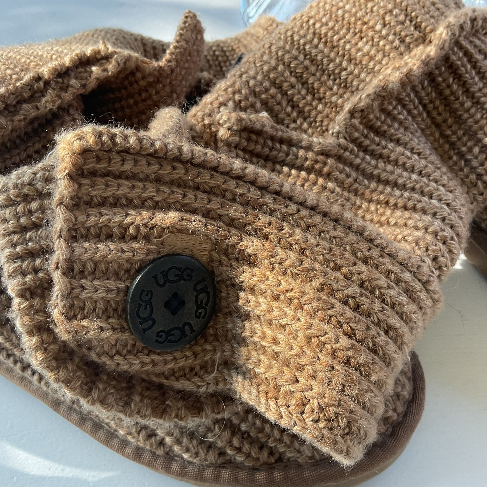 UGGS cognac gebreide originele laarzen, Verzenden, Zo goed als nieuw