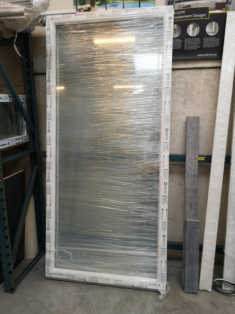 Kunststof vast kozijn 100 x 215 wit RAL 9016, Doe-het-zelf en Verbouw, Kunststof, Raamkozijn, Niet ingevuld, Nieuw