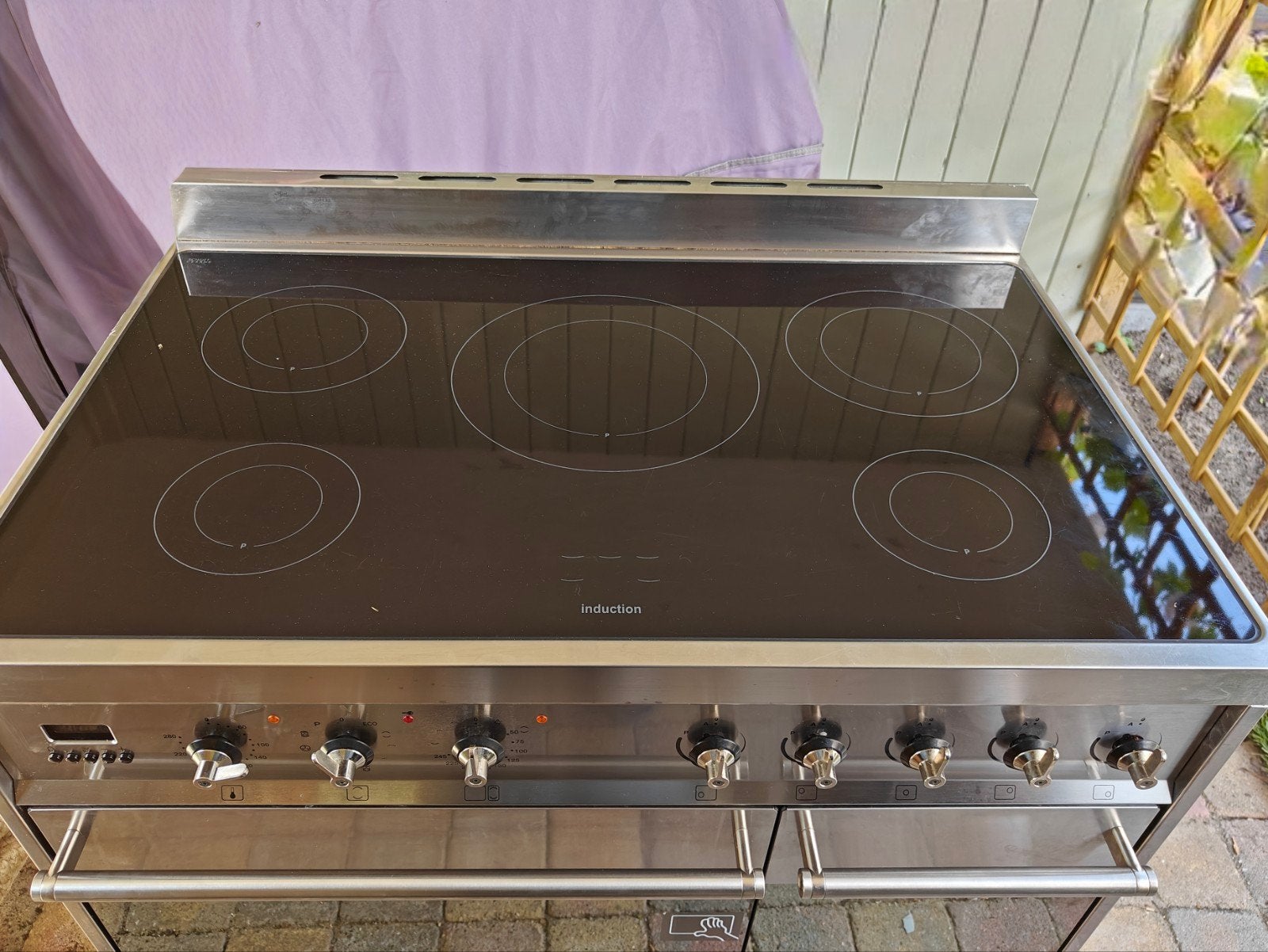 Smeg Fornuis met Inductiekookplaat en Dubbele Oven, 60 cm of meer, Ophalen of Verzenden, Zo goed als nieuw, Inductie