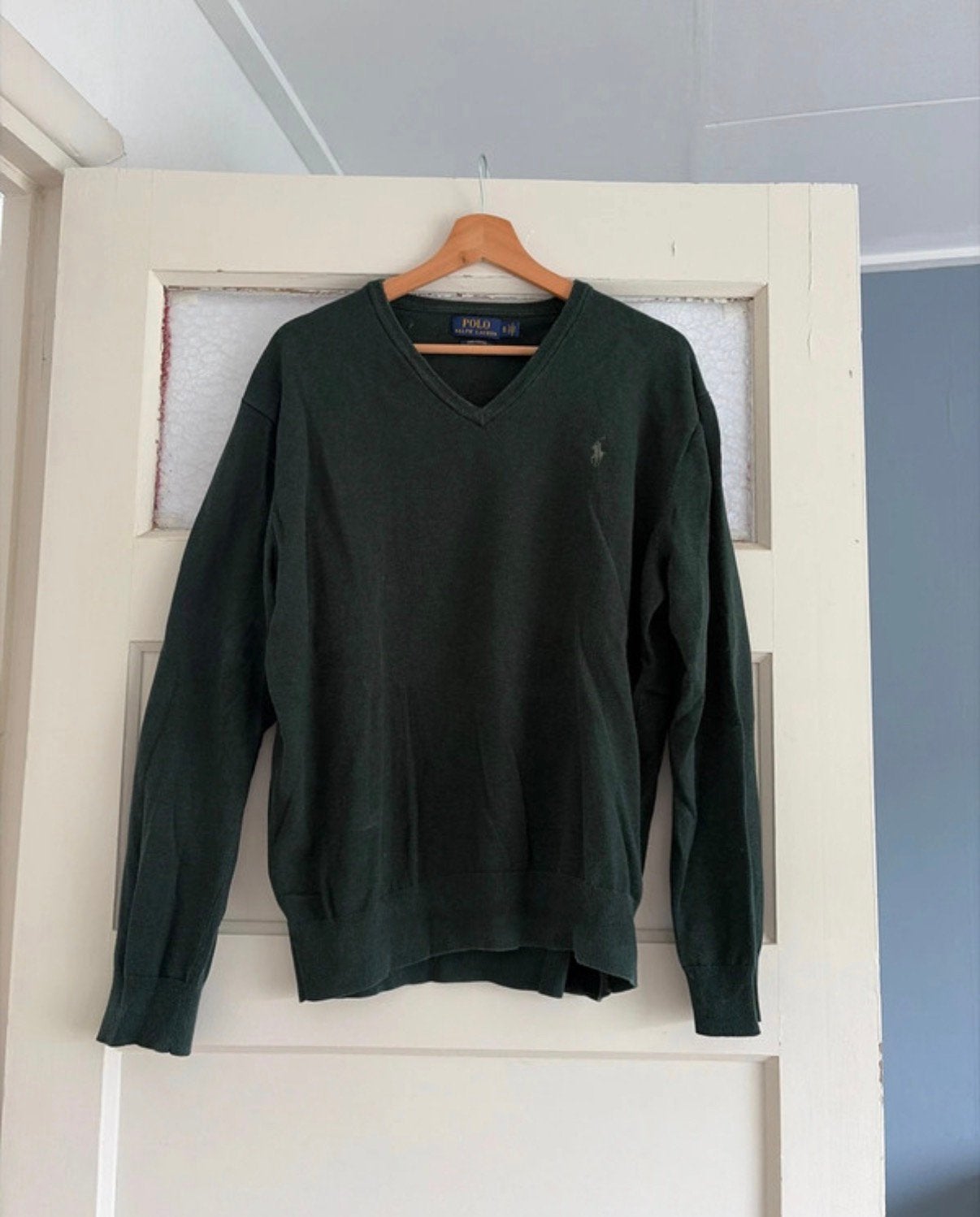 V-hals trui Ralph Lauren, Ophalen of Verzenden, Zo goed als nieuw, Maat 56/58 (XL), Blauw