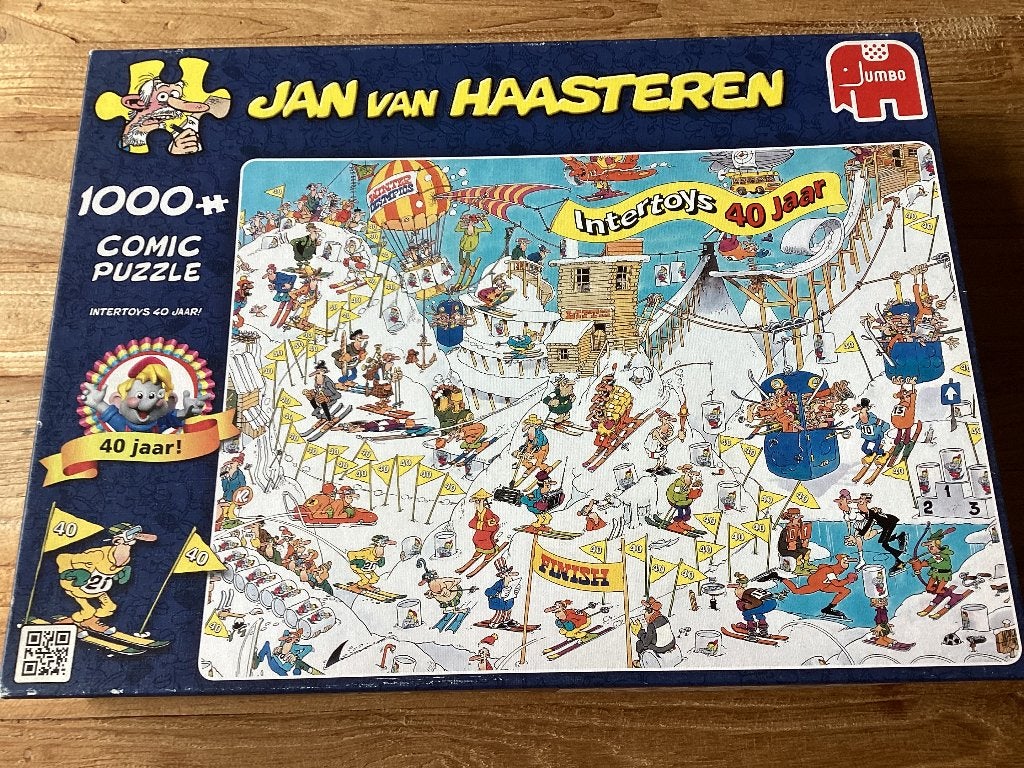 Jan  van Haasteren, Intertoys 40 jaar, 1000 stukjes, Ophalen of Verzenden, 500 t/m 1500 stukjes, Zo goed als nieuw, Legpuzzel