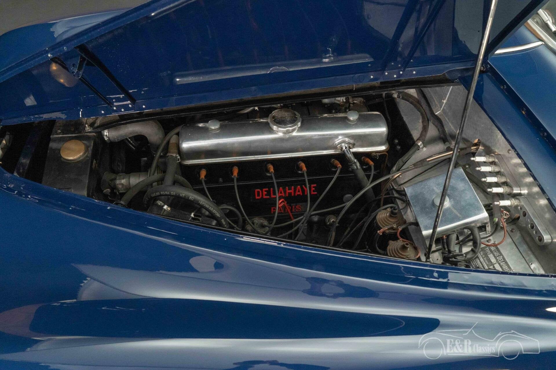 Delahaye 235 L’Elfe by Figoni | € 200.000 Restauratie |, Auto's, Achterwielaandrijving, Leder, Bedrijf, Handgeschakeld