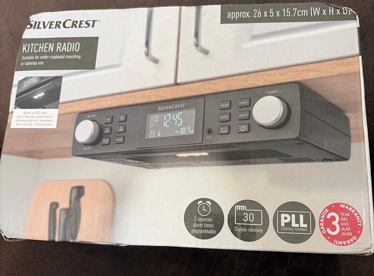 Nieuwe SilverCrest Keukenradio met LED-licht en timer, Audio, Tv en Foto, Ophalen of Verzenden, Nieuw, Radio