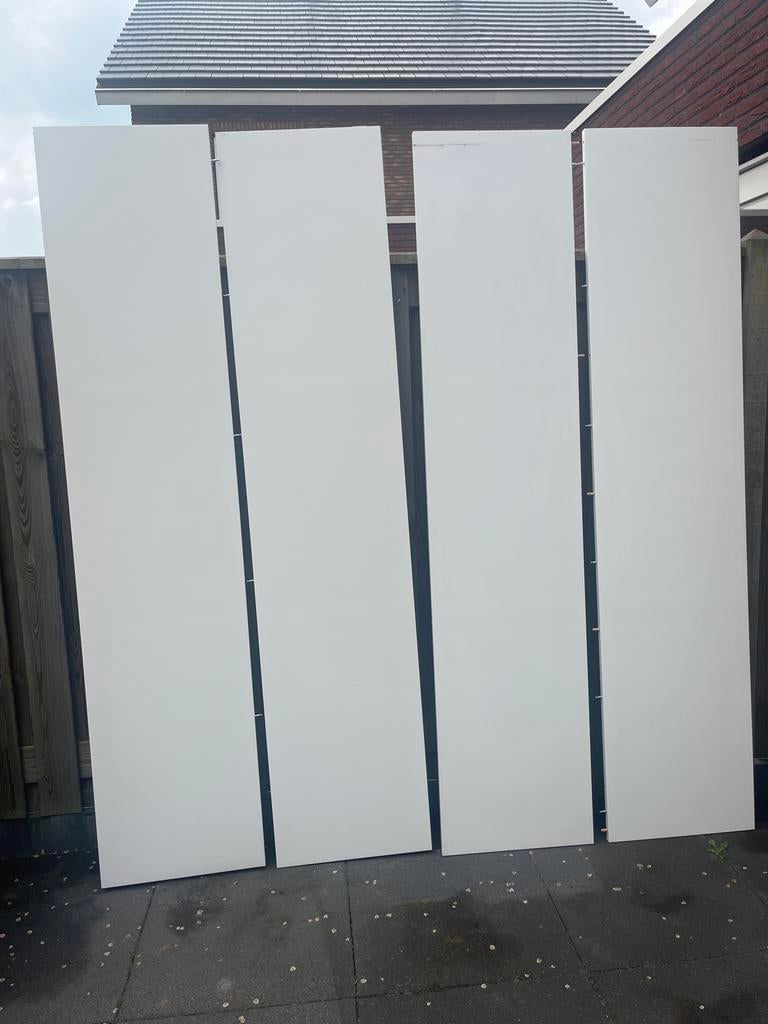PAX Hasvik schuifdeuren wit, met rails 200-236, Ophalen, Kunststof, Gebruikt, 200 cm of meer