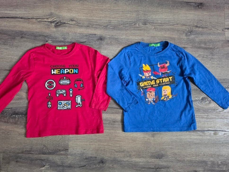2 Bossini longsleeves maat 110, Gebruikt, Bossini, Ophalen of Verzenden, Shirt of Longsleeve