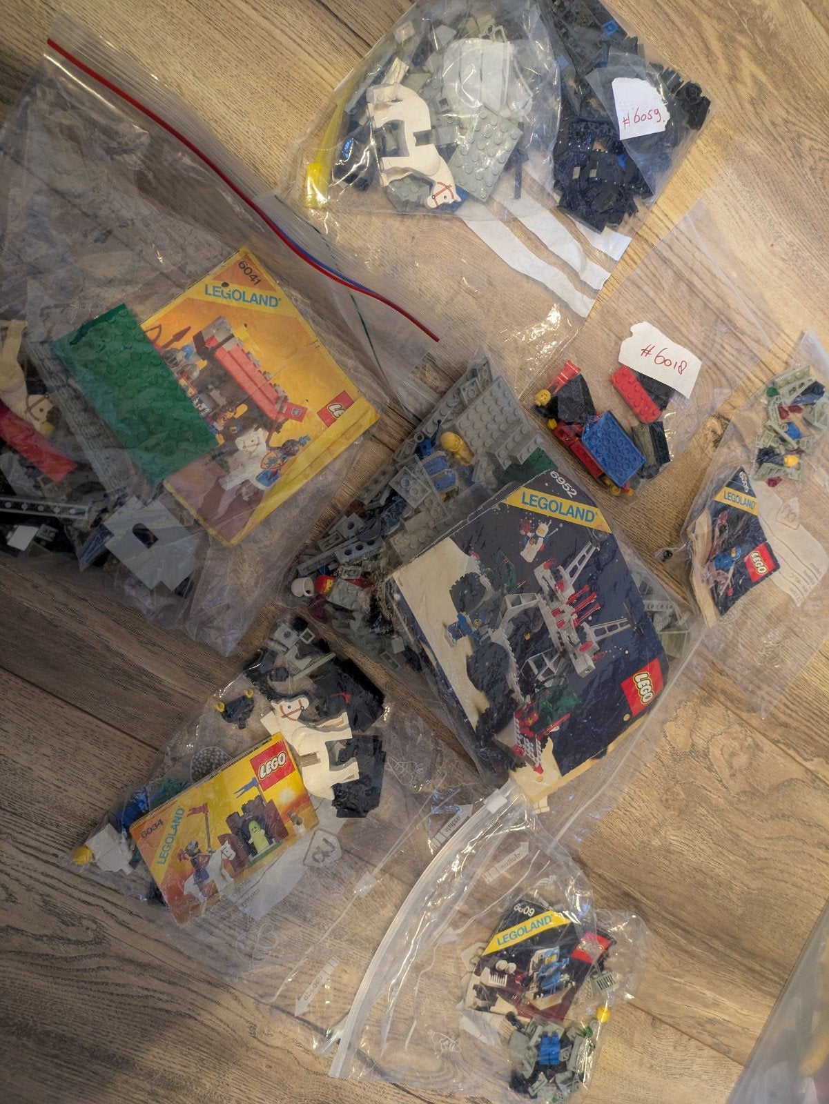 incomplete Lego sets ridder en classic space 6041 6952 enz, Ophalen of Verzenden, Gebruikt, Meerdere sets, Lego