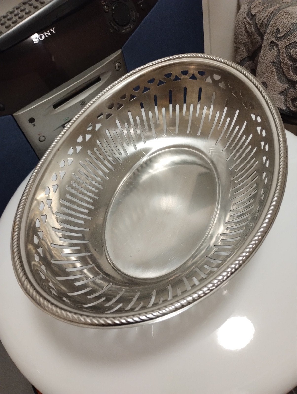 Vintage jaren zestig Alfra Alessi 18/10 SS brood/fruitmand, Ophalen of Verzenden