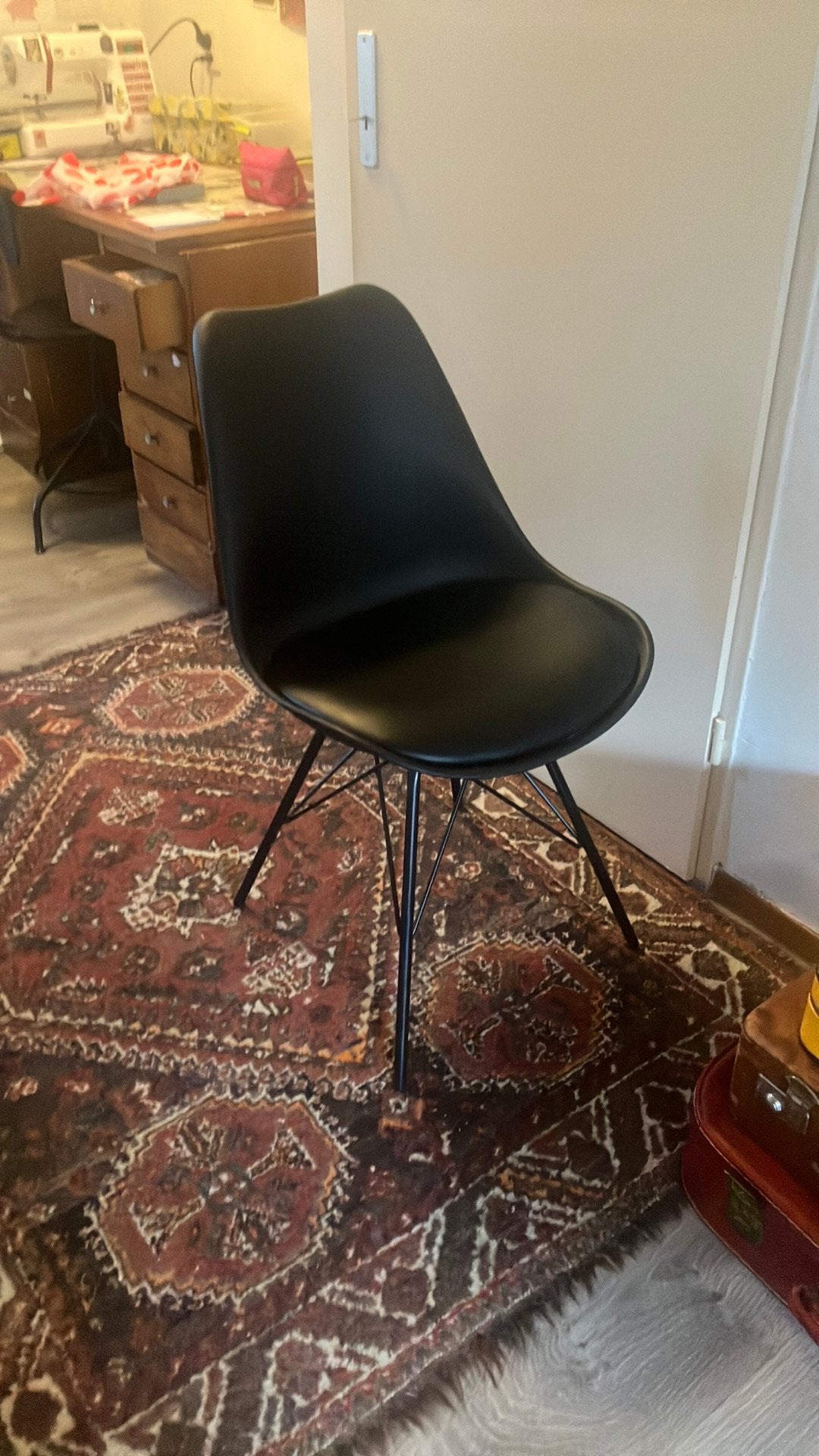 Stoel, Ophalen, Kunststof, Gebruikt, Zwart