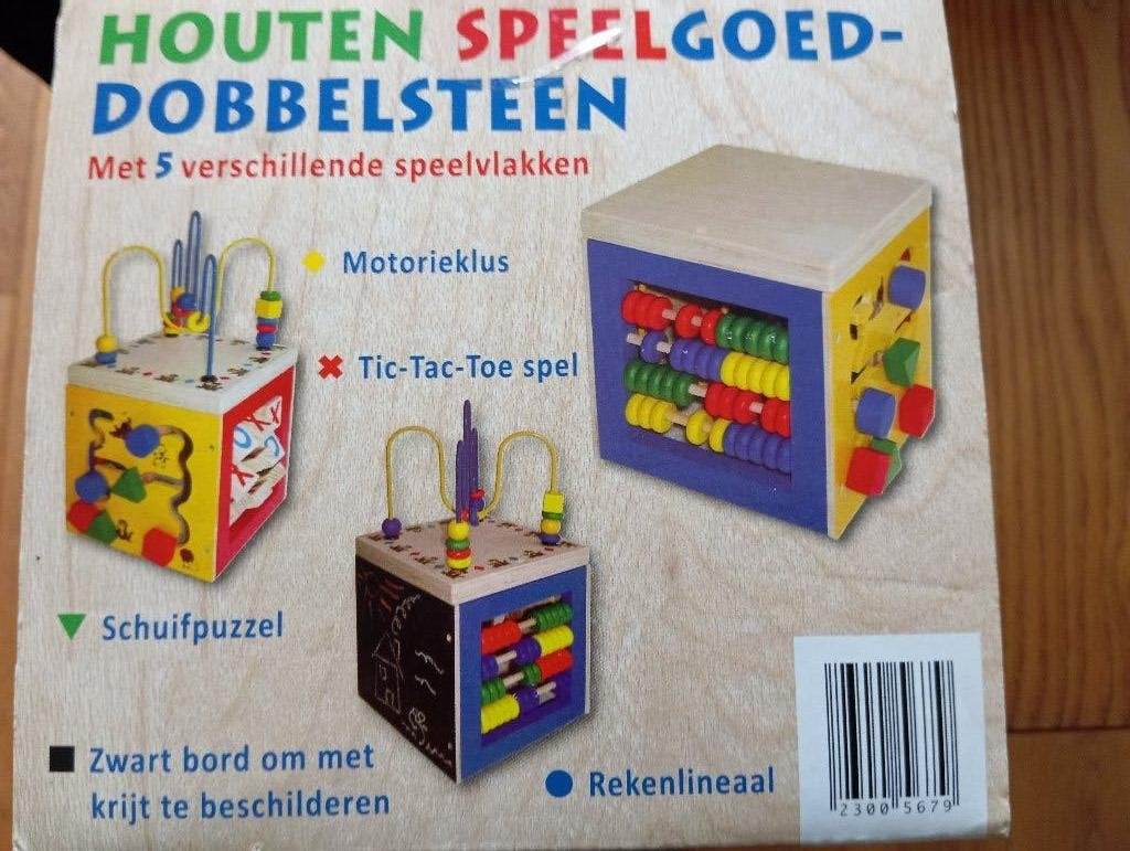 Houten speelgoed dobbelsteen, Ophalen of Verzenden, Nieuw, Overige typen