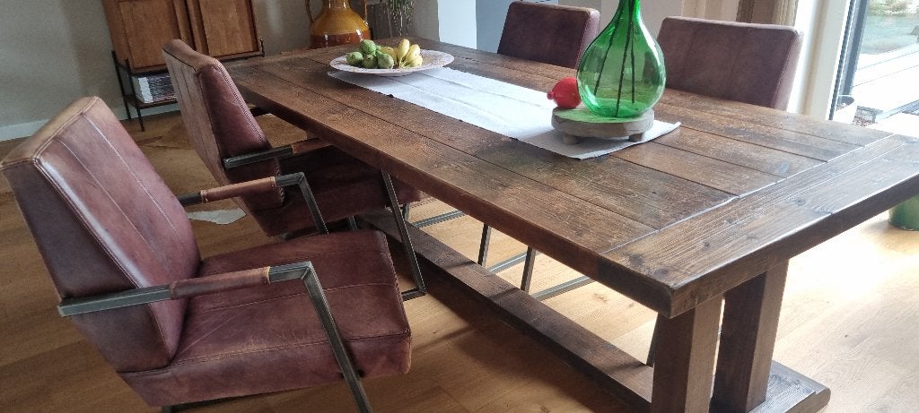 eettafel, Huis en Inrichting, Ophalen, 100 tot 150 cm, Zo goed als nieuw, Vijf personen of meer
