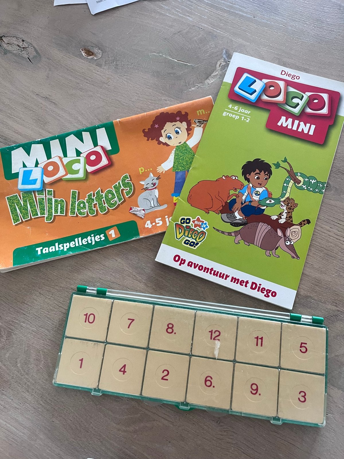 Mini Loco Spelletjes: Mijn Letters & Op avontuur met Diego, Ophalen of Verzenden, Gebruikt, Taal en Lezen