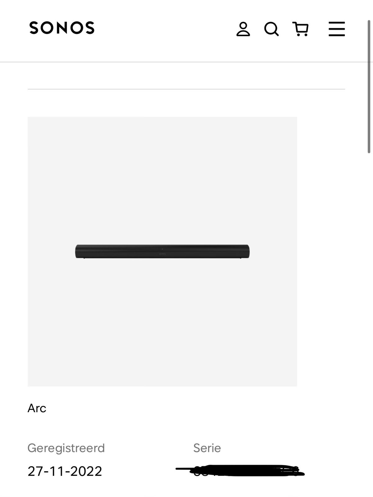 Sonos Arc, Verzenden, Gebruikt