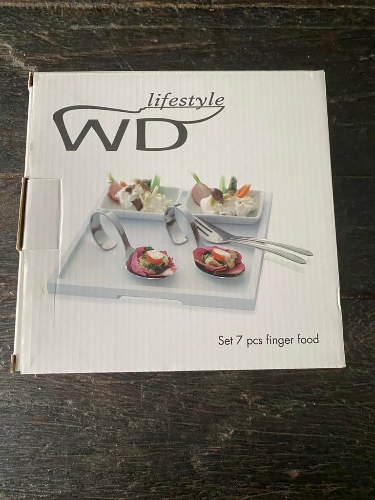Finger food serveer set, Ophalen, Nieuw, Rechthoekig, Overige materialen