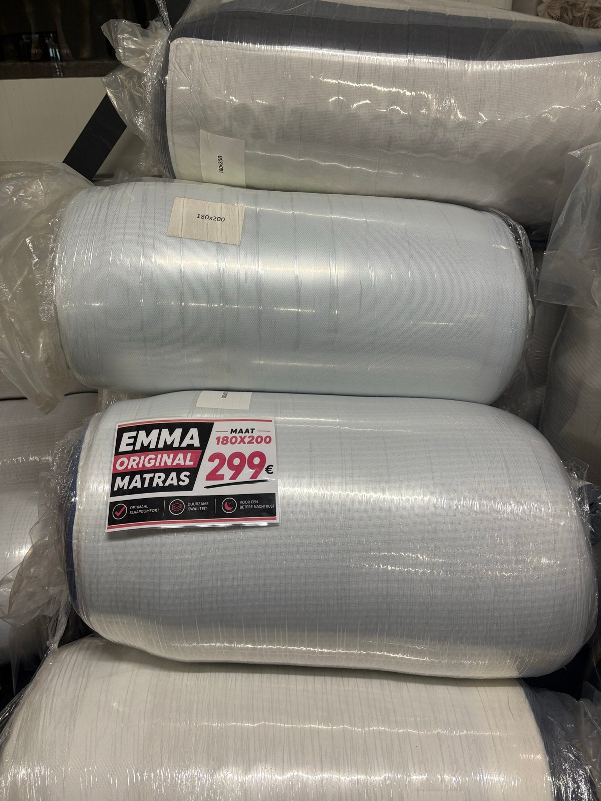 Emma Original Matras - 180x200 cm - Nieuw, Huis en Inrichting, Ophalen of Verzenden, Matras, 180 cm, 200 cm