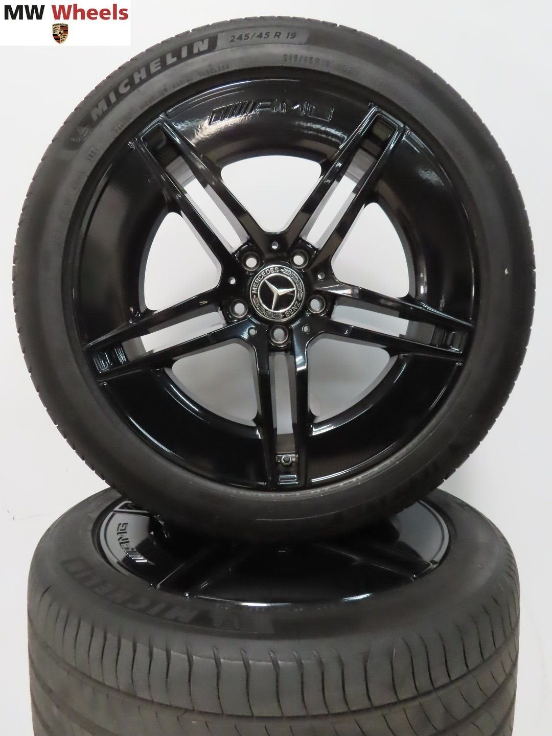 Mercedes E klasse W214 AMG 19 inch velgen met zomerbanden, Auto-onderdelen, 19 inch, -, -, Banden en Velgen