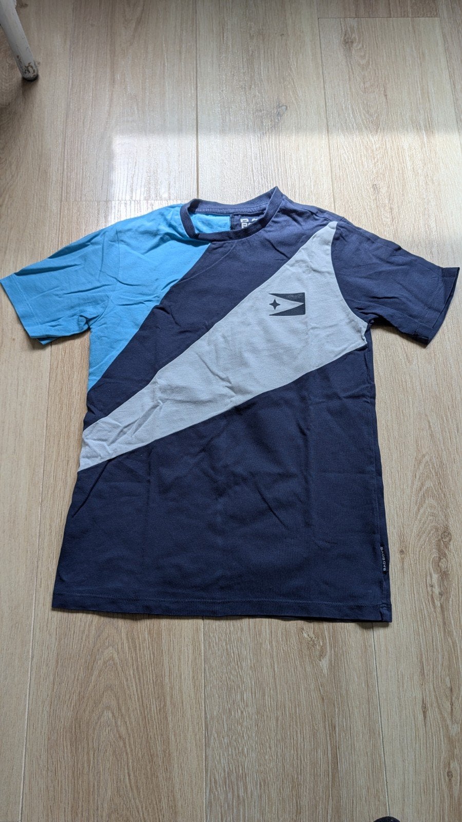 Bad Boys shirt korte mouw maat 134/140 blauw/wit, Ophalen of Verzenden, Jongen