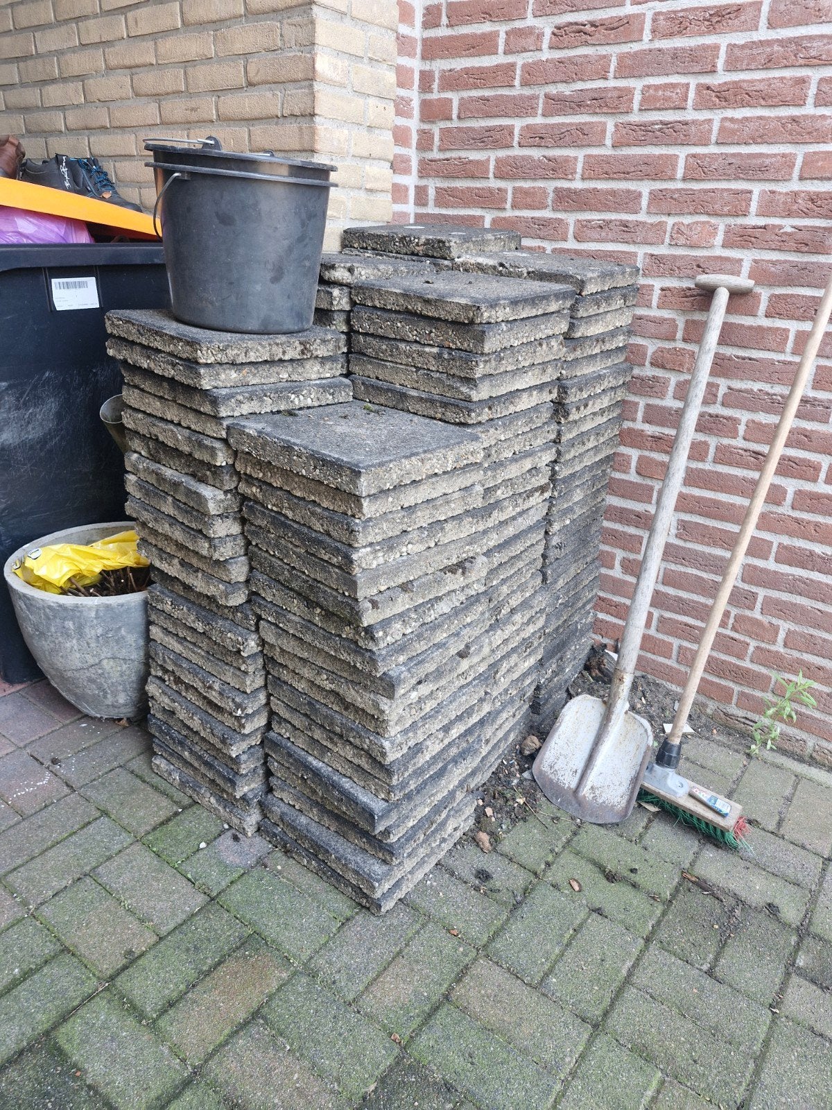 Stoeptegels, Ophalen, Gebruikt, Beton, Overige typen