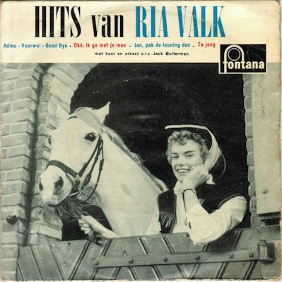 RIA VALK  1961  ZELDZAME E.P.. NEERLANDS TROTS !! V046, Ophalen of Verzenden, Gebruikt, Pop