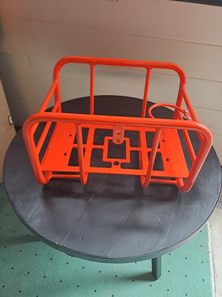 Fietsmand metaal oranje met bekerhouder, Ophalen of Verzenden, Nieuw