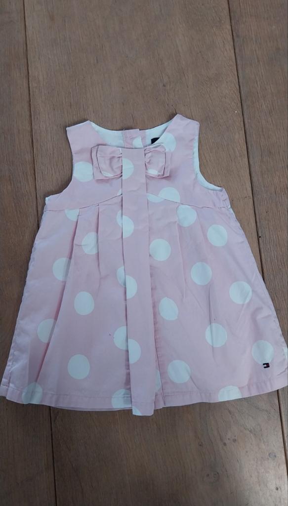 Tommy hilfiger roze polkadot zomer jurkje, maat 68., Kinderen en Baby's, Babykleding | Maat 68, Meisje, Jurkje of Rokje, Ophalen of Verzenden