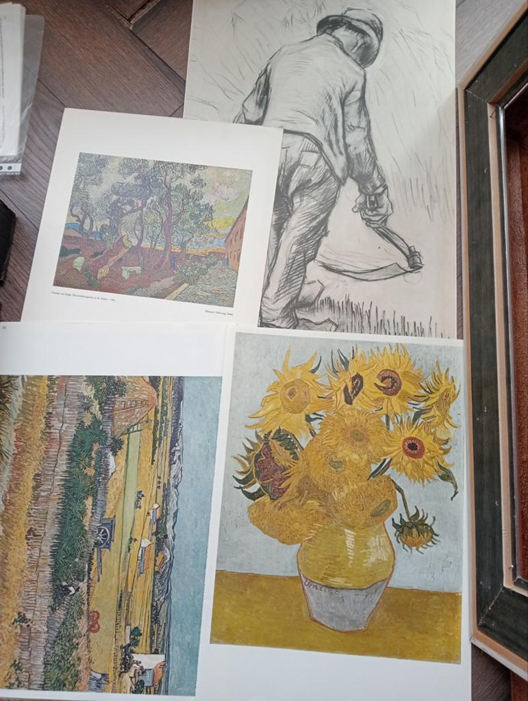 Vincent van Gogh 12 x offset prent jaren 50-80, Antiek en Kunst, Ophalen of Verzenden