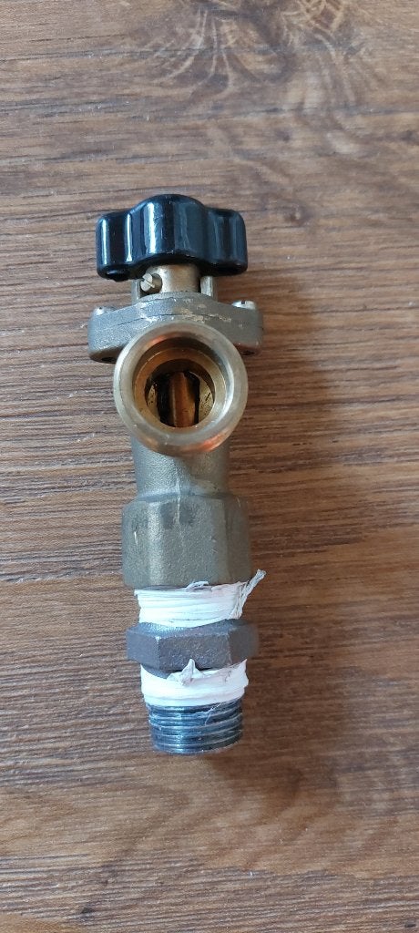 gaskraan messing, Ophalen of Verzenden, Gebruikt, Koper, Overige typen