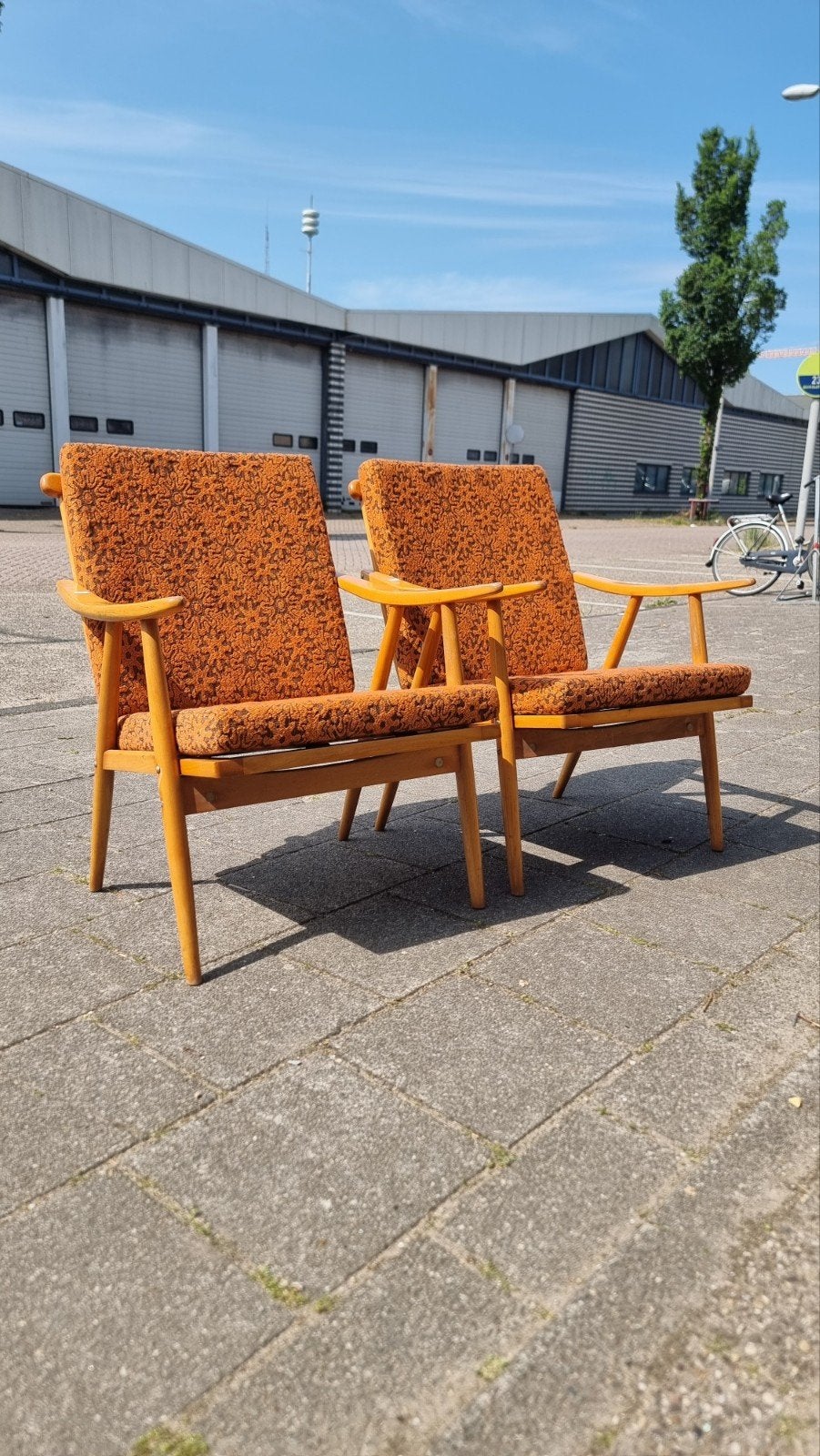 Vintage fauteuils jaren 60, €175,-  per stuk, Gebruikt, ,, 75 tot 100 cm, Ophalen of Verzenden