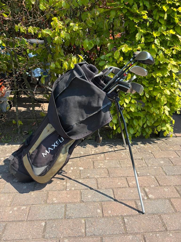 Golfclubs, golftas en golftrolley - complete set, Sport en Fitness, Golf, Ophalen, Gebruikt, Set, Overige merken