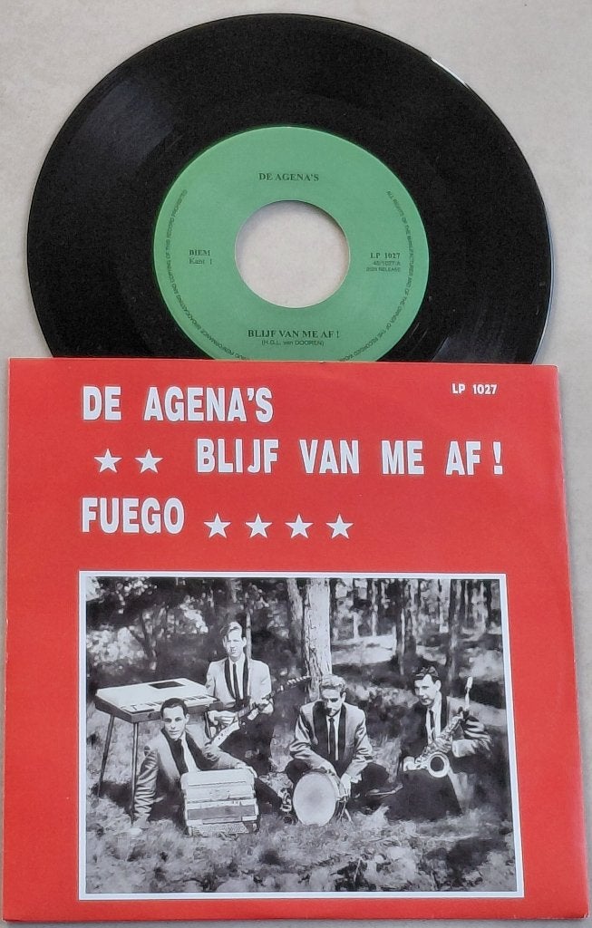 VINYL SINGLE DE AGENA'S - BLIJF VAN ME AF!, 7 inch, Ophalen of Verzenden, Zo goed als nieuw, Fotohoes
