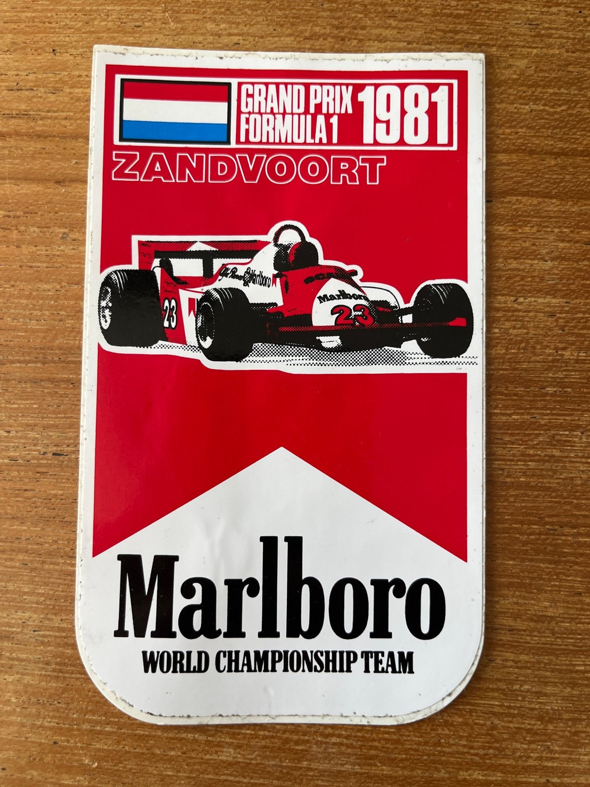 Marlboro Grand Prix Formule 1 Zandvoort 1981 Sticker, Ophalen, Gebruikt, Formule 1