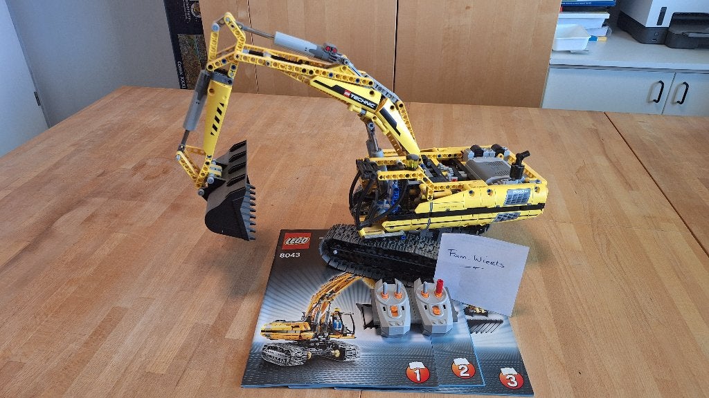 LEGO Technic 8043 Motorized Excavator, Gebruikt, Lego, Inclusief instructies, Ophalen of Verzenden