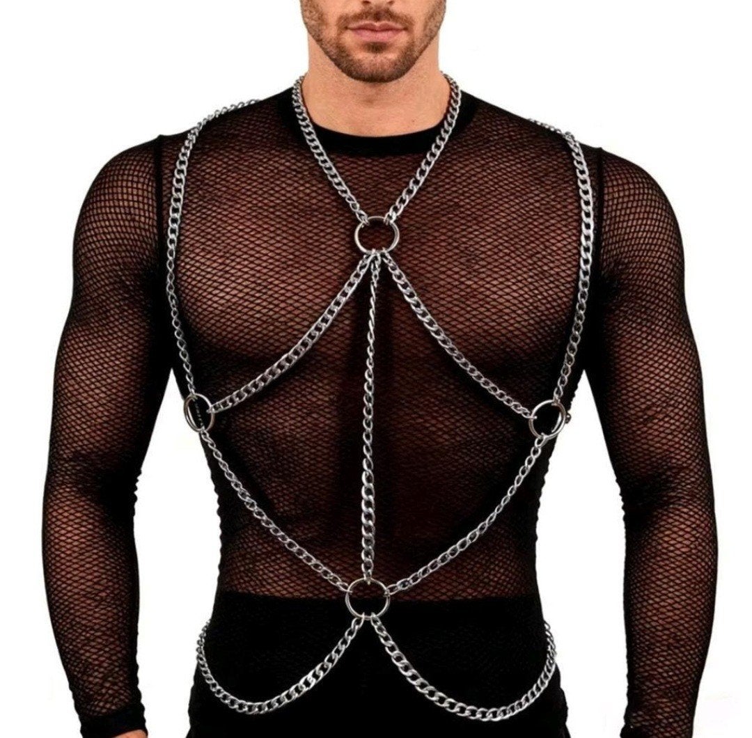 Mooie Chain Body Harnas, Verzenden, Nieuw, Zilver