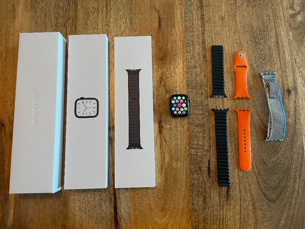 Apple Watch Series 7 45mm Midnight, Conditie, Zwart, IOS, Ophalen of Verzenden