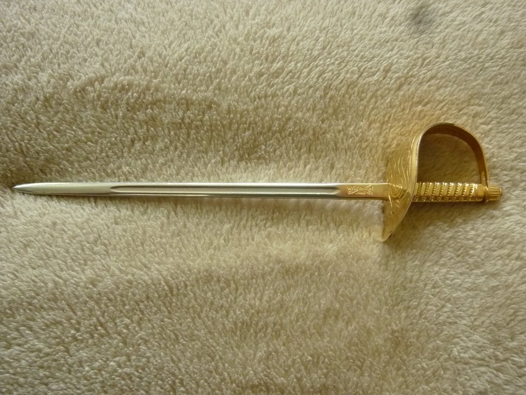 Wilkinson briefopener rond 1970 verguld goud., Antiek en Kunst, Ophalen of Verzenden