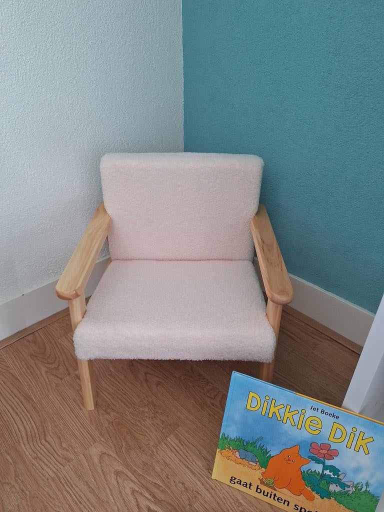 Nieuwe Kinderstoel teddy stof crème vanaf 18 maanden/5 jaa, Ophalen of Verzenden, Nieuw, Stoel(en)