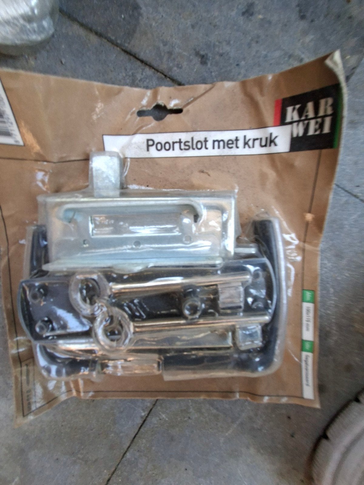 Poortslot, Ophalen, Overige materialen, Klink of Kruk