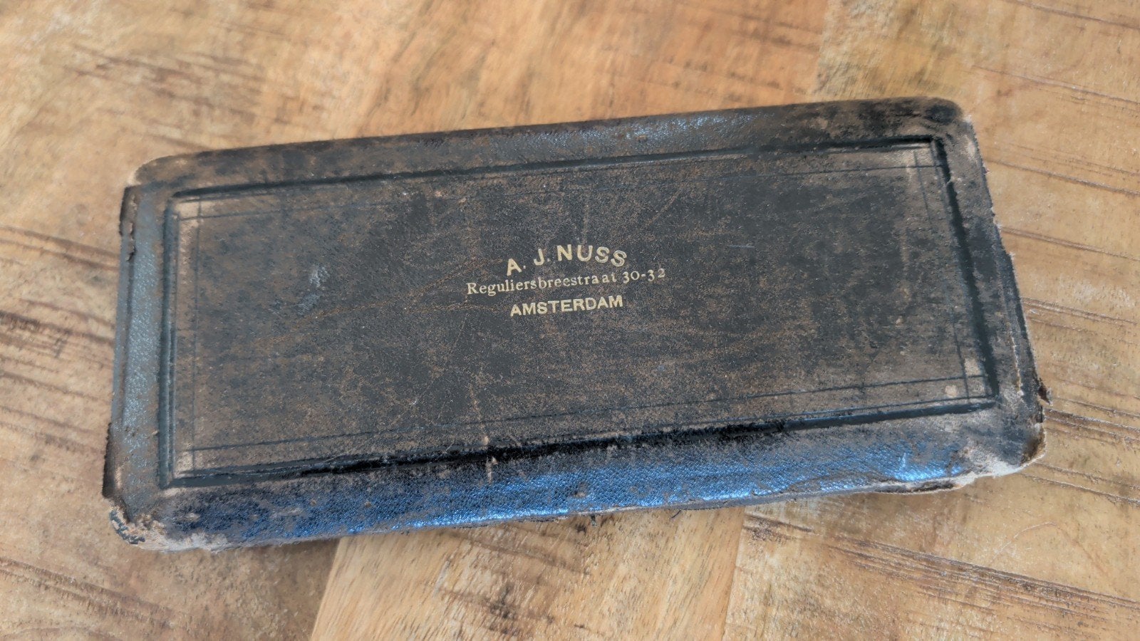 Antieke passerdoos A.J. Nuss Amsterdam, Antiek en Kunst, Antiek | Gereedschap en Instrumenten, Ophalen of Verzenden