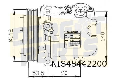 Nissan Primera / Almera (2.0GT SR20DE 110Kw.) compressor AC, -, -, Opel, Nieuw