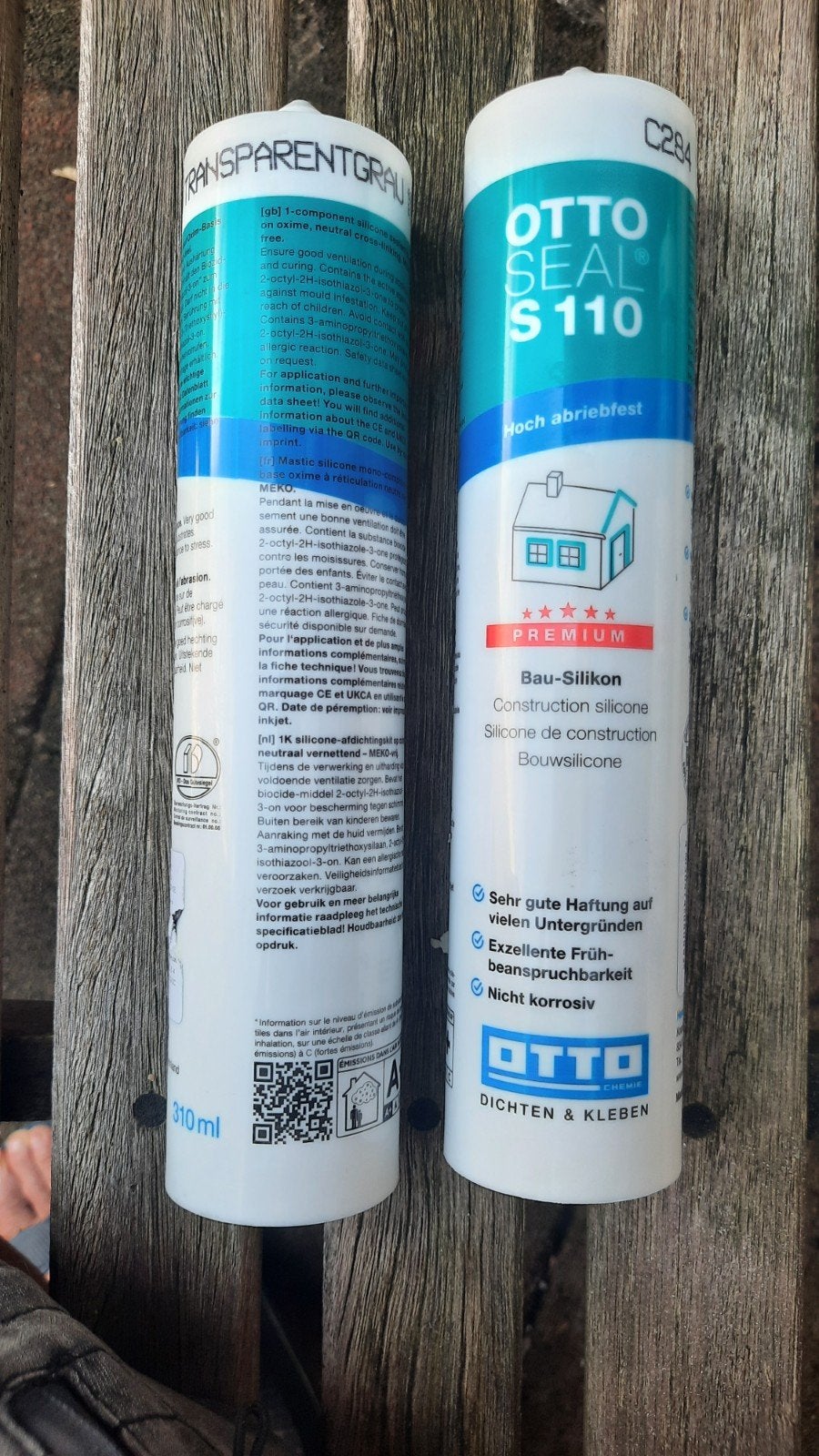 2x OTTOSEAL S 110 Bouwsilicone - Transparant, Ophalen of Verzenden, Nieuw