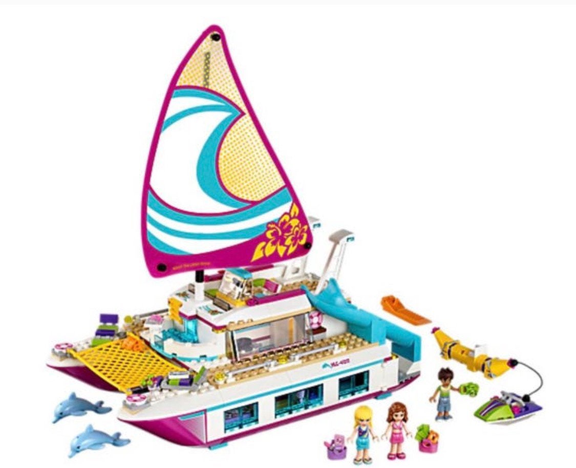 Lego Friends Sunshine Catamaran 41317, Kinderen en Baby's, Speelgoed | Duplo en Lego, Gebruikt, Lego, Complete set, Compleet, Inclusief instructies