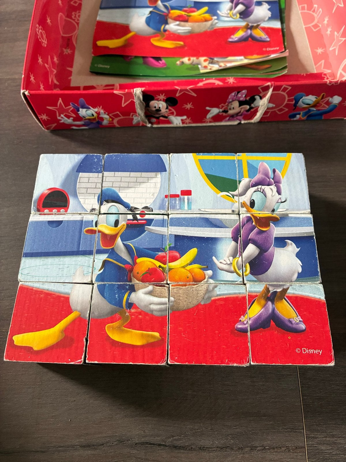 Disney puzzel en ring spel - Gebruikt, Ophalen, Minder dan 10 stukjes, Gebruikt, 2 tot 4 jaar
