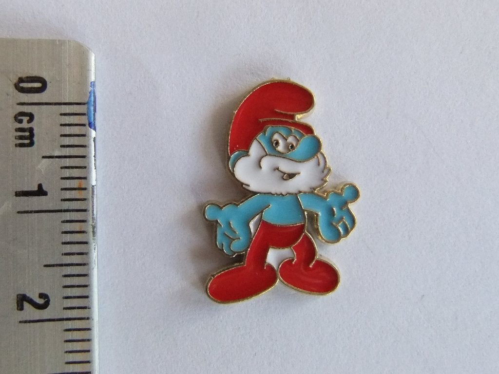 Smurf Speldje - Vintage Pin van Grote Smurf, Verzamelen, Speldjes, Pins en Buttons, Verzenden, Nieuw, Figuurtje, Speldje of Pin
