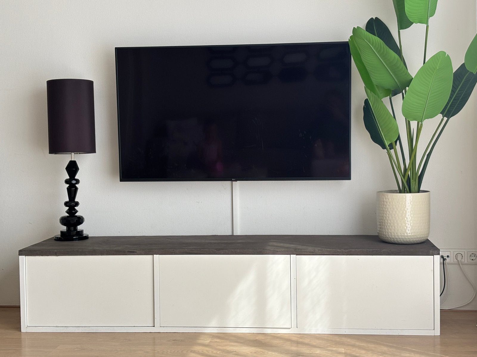 Tv meubel wit met grijs, Ophalen, Zo goed als nieuw, 25 tot 50 cm, Minder dan 100 cm
