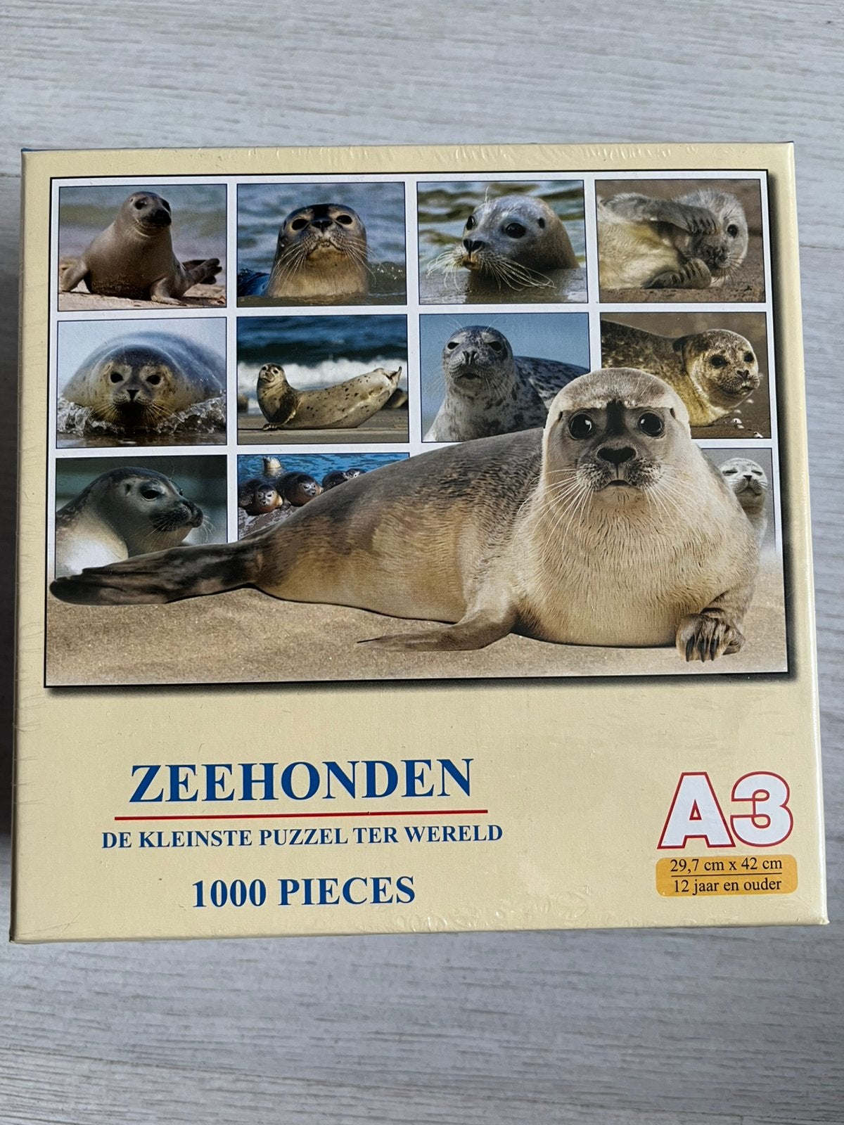 A3 puzzel, NIEUW, zeehonden , 1000 stukjes, Ophalen of Verzenden, 500 t/m 1500 stukjes, Nieuw, Legpuzzel