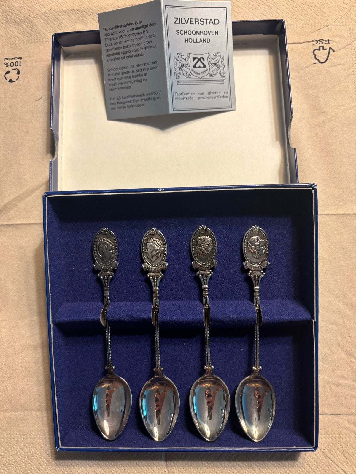 Zilverstad Schoonhoven Lepeltjes Nederlandse Vorstinnen, Antiek en Kunst, Ophalen, Zilver