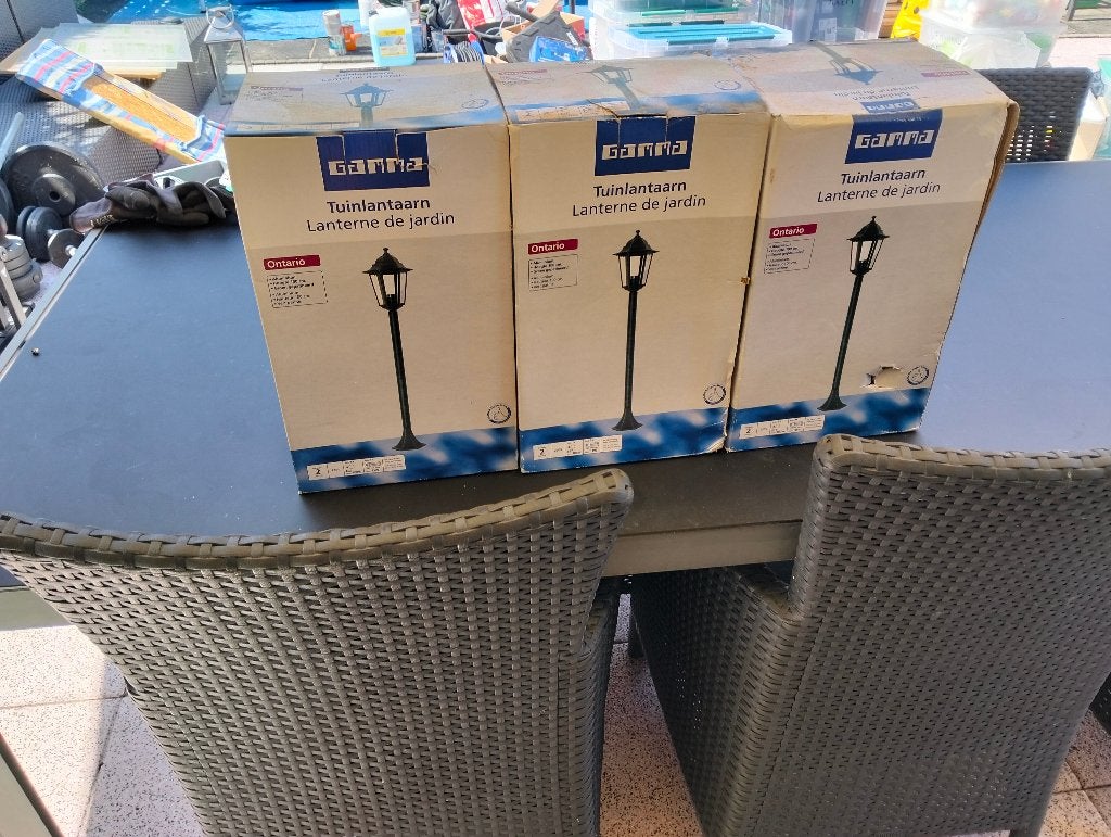 Tuinlantaarn, Tuin en Terras, Ophalen, Staande lamp, Netvoeding, 50 tot 250 watt
