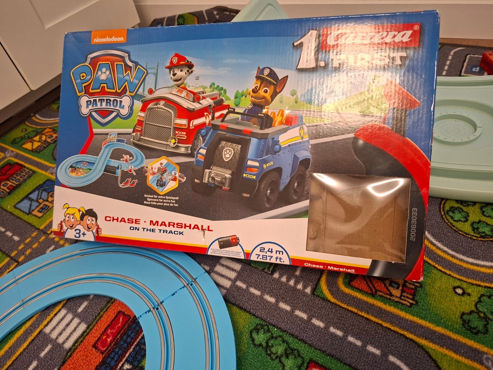 Carrera First Paw Patrol Racebaan - Chase & Marshall, Kinderen en Baby's, Speelgoed | Racebanen, Ophalen of Verzenden, Zo goed als nieuw