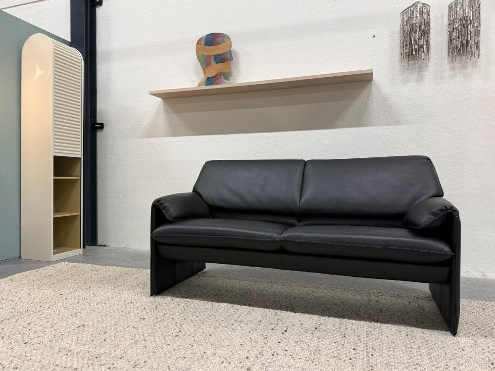 Nieuw Leolux Bora Beta 2,5 Zits Bank zwart leer 176, Leolux, Info@leolux.nl, 150 tot 200 cm, Tweepersoons